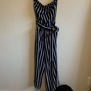 Strapless Striped Romper
